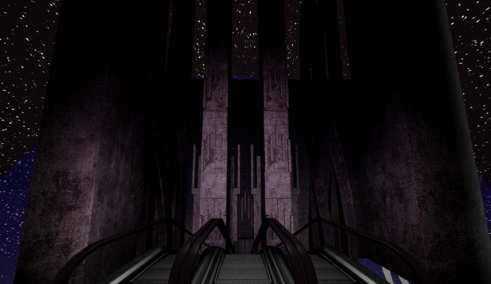 The facade to the cult's Sanctum, which I created in-engine.
